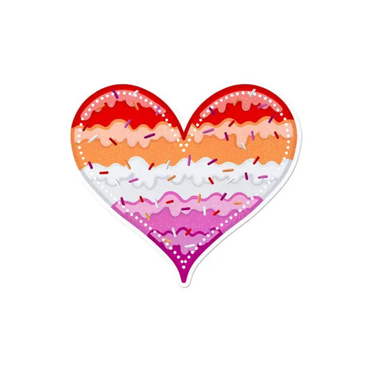 Holographic Lesbian Heart Waterproof LGBTQ+ Sticker
