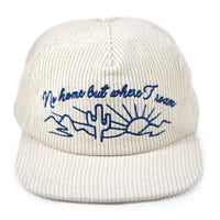 Bone White No Home But Where I Roam Corduroy Hat