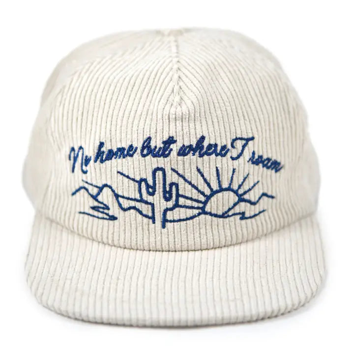 Bone White No Home But Where I Roam Corduroy Hat