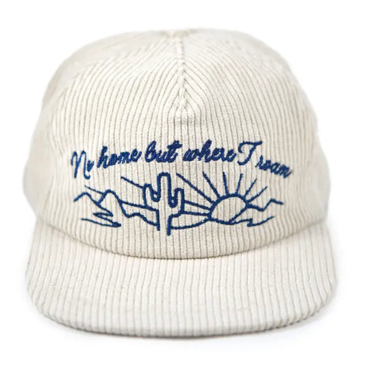 Bone White No Home But Where I Roam Corduroy Hat