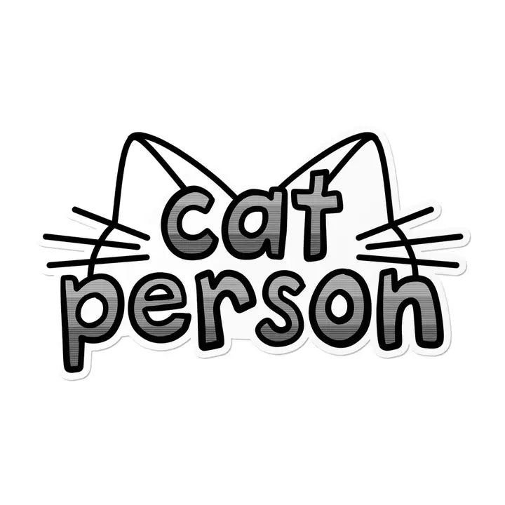 Cat Person Waterproof Sticker