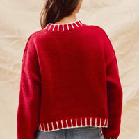 3D SNOW FLAKE HOLIDAY SWEATER