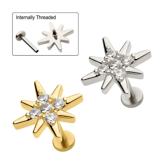 Starburst Pave Gems Labret