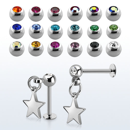 Star Dangle Labret