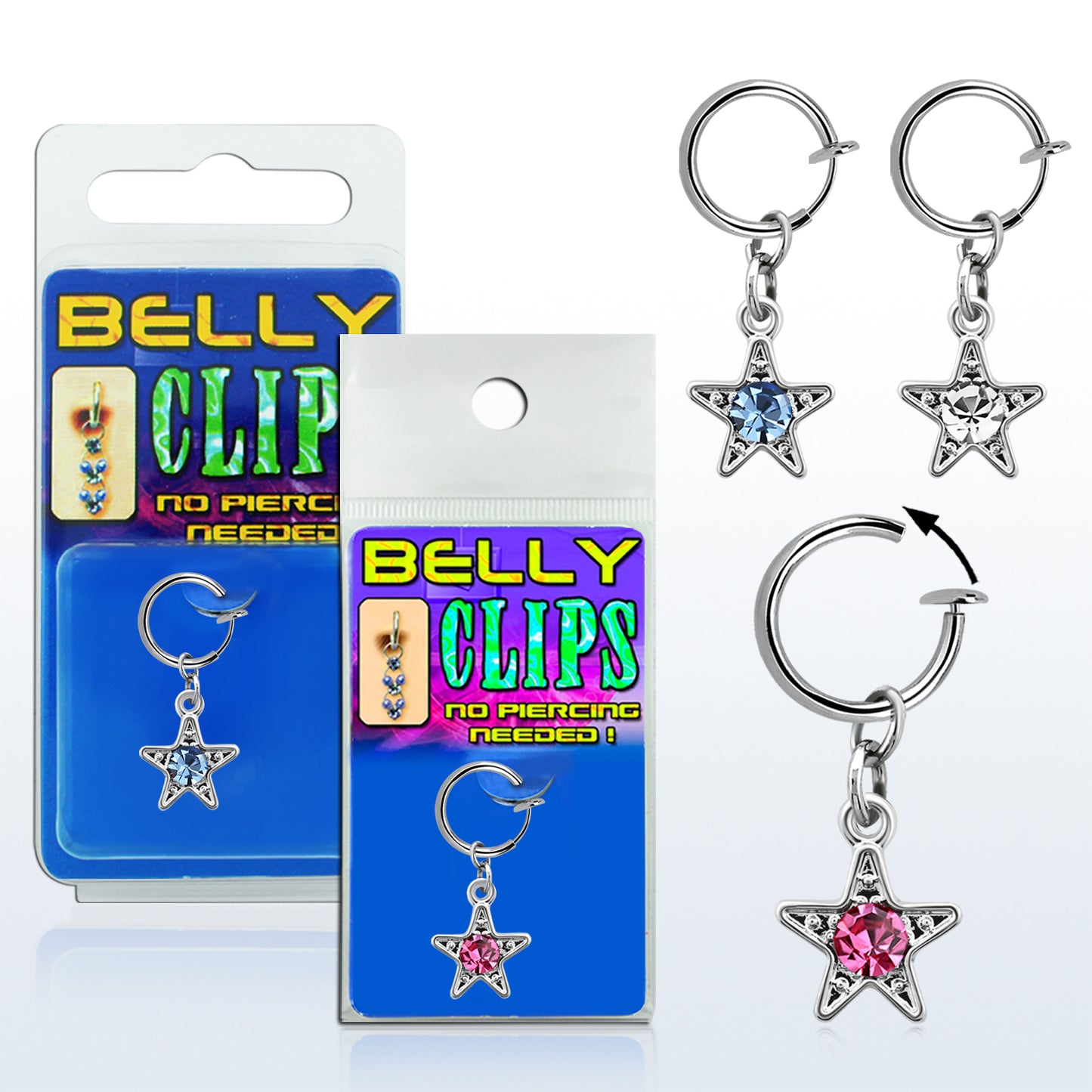 Star Jewel Fake Navel Hoop