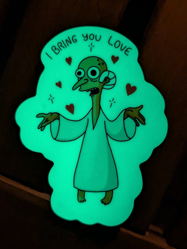 I Bring You Love - Glow In The Dark Simpsons Vinyl Sticker
