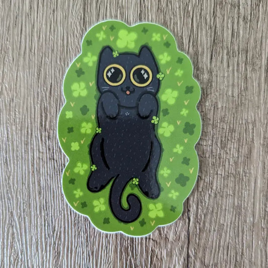 Black Cats Are Good Luck - Cute Kitty Vinyl Sticker