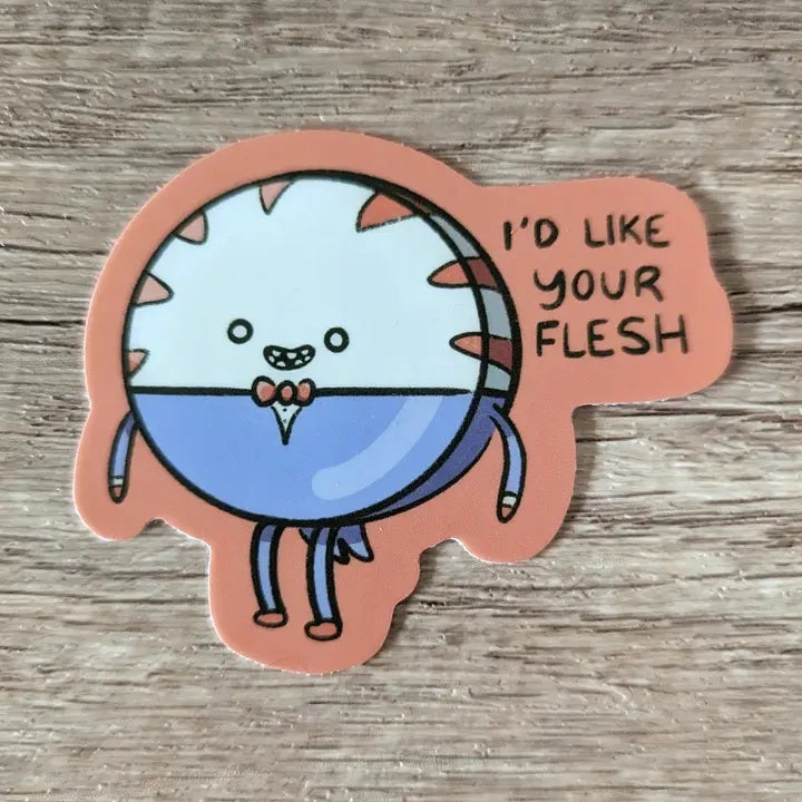 Flesh- Peppermint Butler Adventure Time Vinyl Sticker