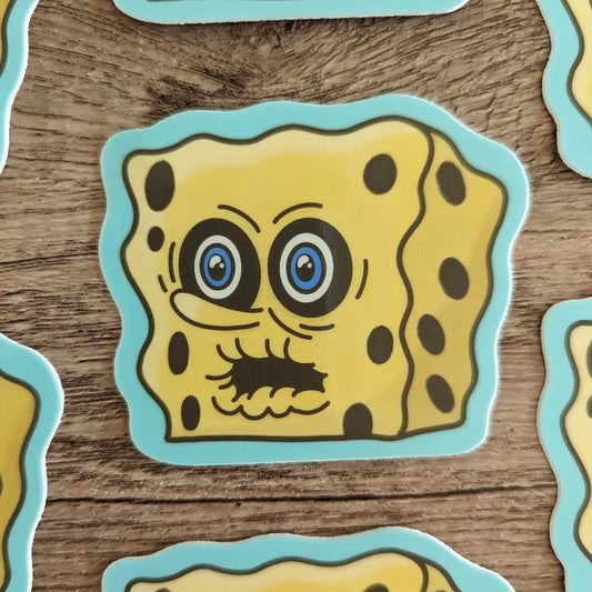 Water! - Cute Funny Spongeman Vinyl Sticker