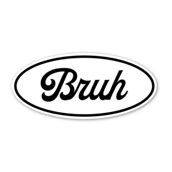Bruh Diner Name Tag Sticker