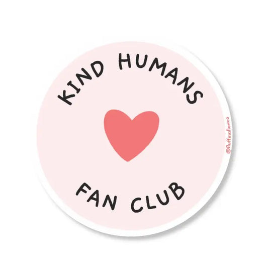 Club de fans amable humano Pegatina