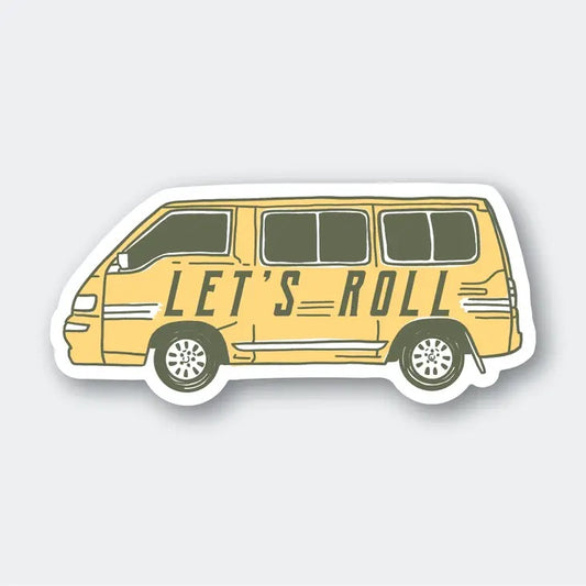 Van Let's Roll Sticker 3.56: X 1.63"