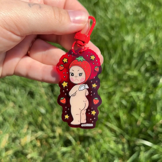 Strawbaby Acrylic Keychain