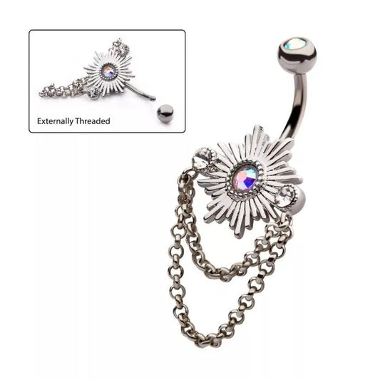 Sunburst With Double Chains Navel