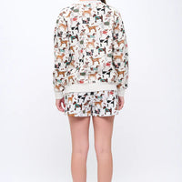 Holiday Dogs Print Sweatshirt