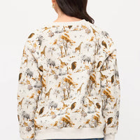 Wildlife Safari Print Sweatshirt