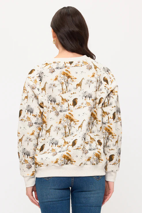 Wildlife Safari Print Sweatshirt