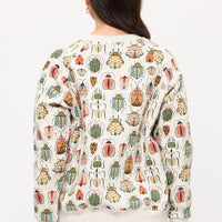 Colorful Bugs Print Sweatshirt