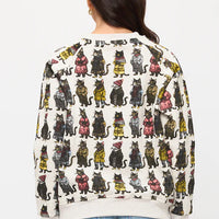 Cosy Cats Print Sweatshirt