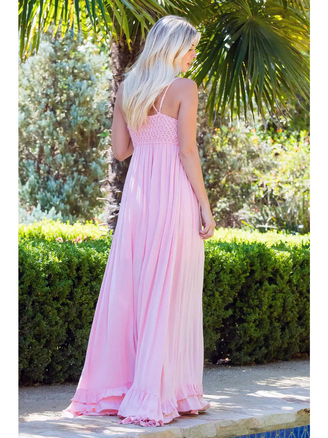 Rose Lace Detail Maxi Dress
