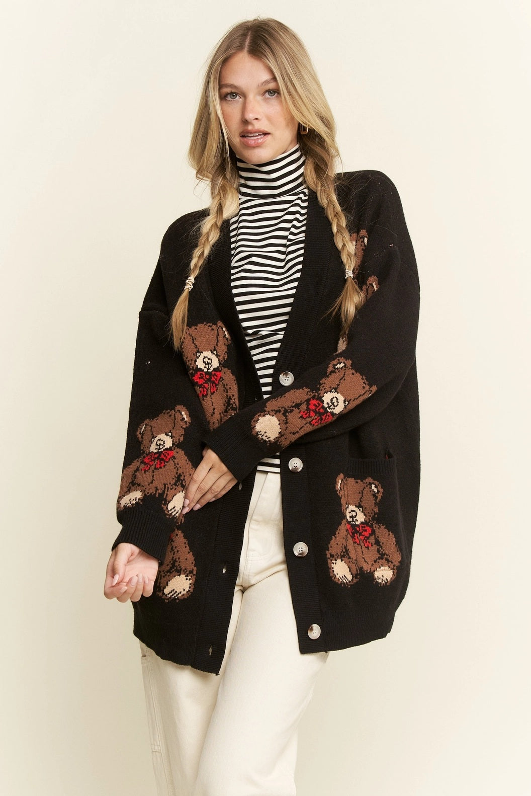 Black Beary Adorable Cardigan