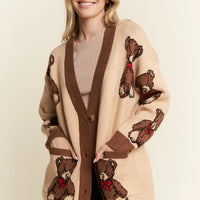 Mocha Brown Beary Adorable Cardigan