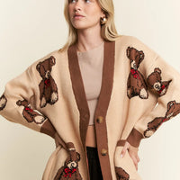 Mocha Brown Beary Adorable Cardigan