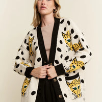 Cream Cheetahlicious Cardigan