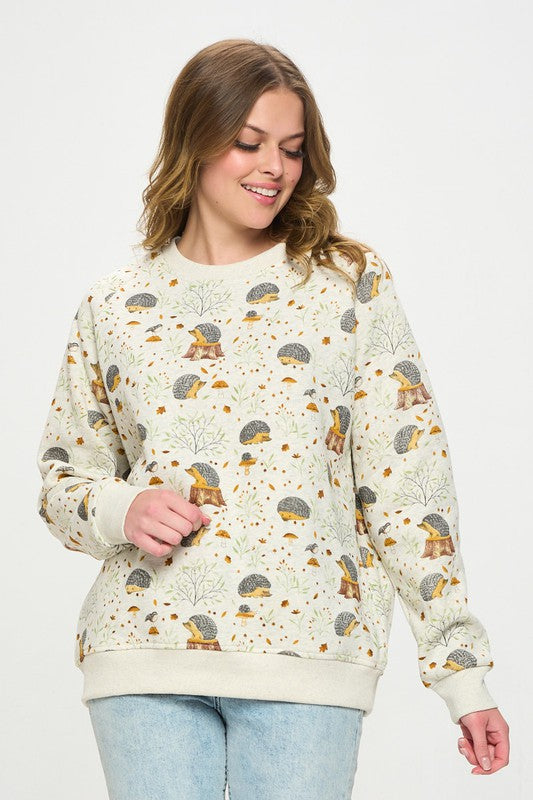 Hedgehog Bird Sweatshirt