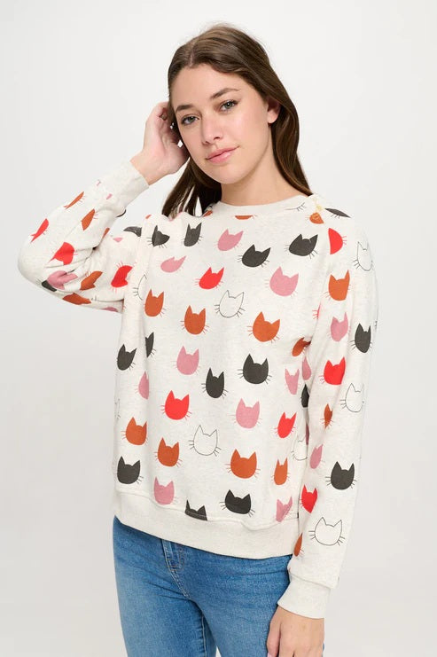 Cat Face Sweatshirt