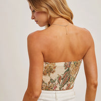 Paisley Satin Bandana Tube Top