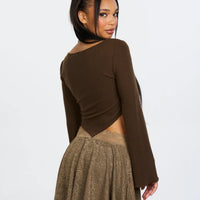 Brown Pixie Top