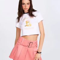 White Rodeo Kitty Baby Tee