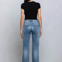 Fine Ribbed Hook & Eye Short Slv Shirt