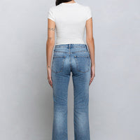 Fine Ribbed Hook & Eye Short Slv Shirt