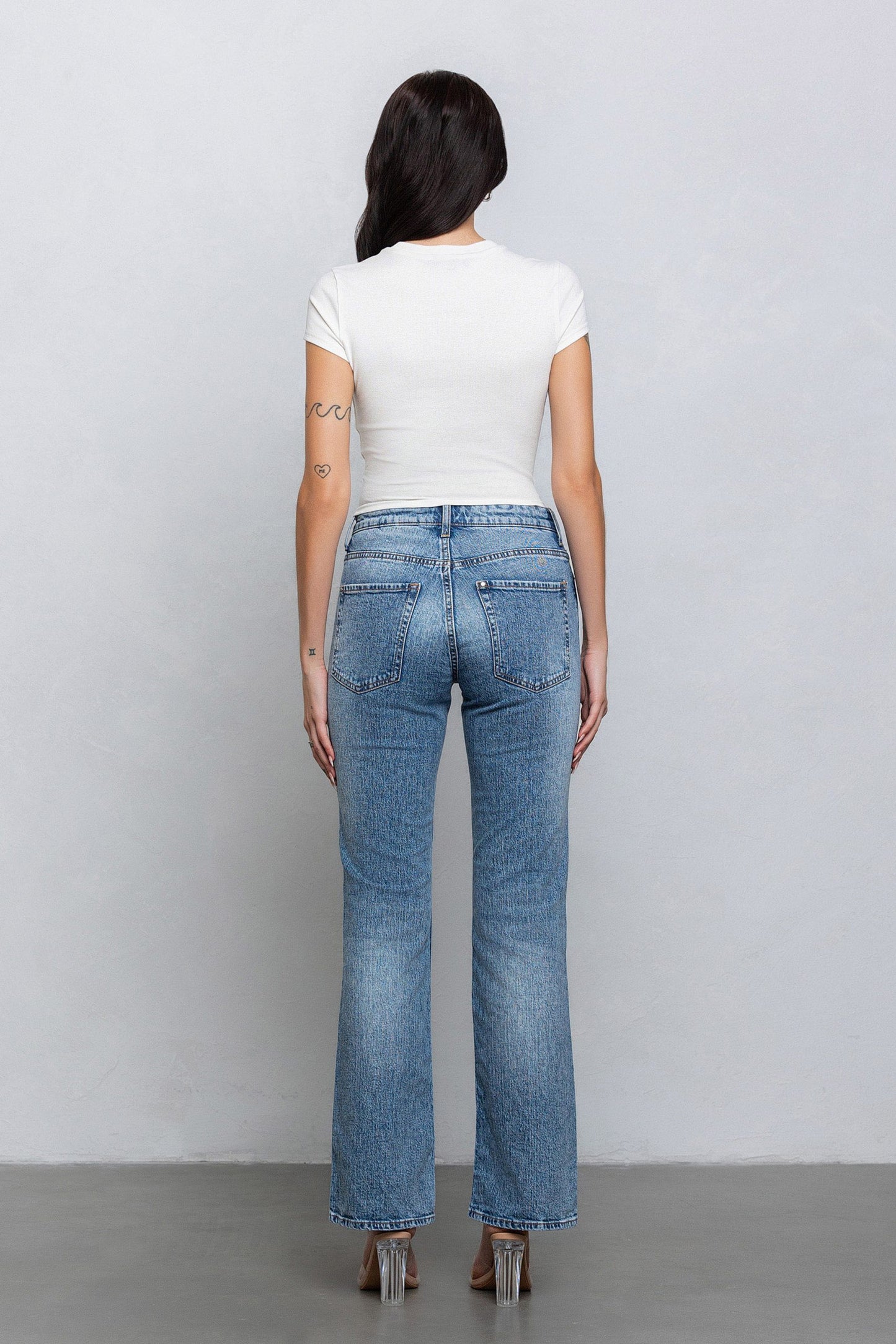 Fine Ribbed Hook & Eye Short Slv Shirt