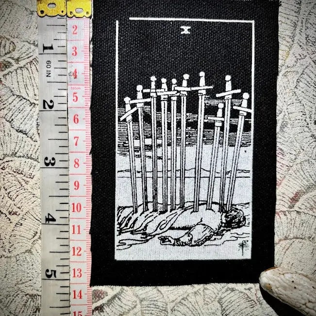 Ten of Swords Tarot Patch