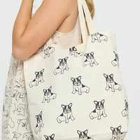 Multi Dog Print Tote Bag
