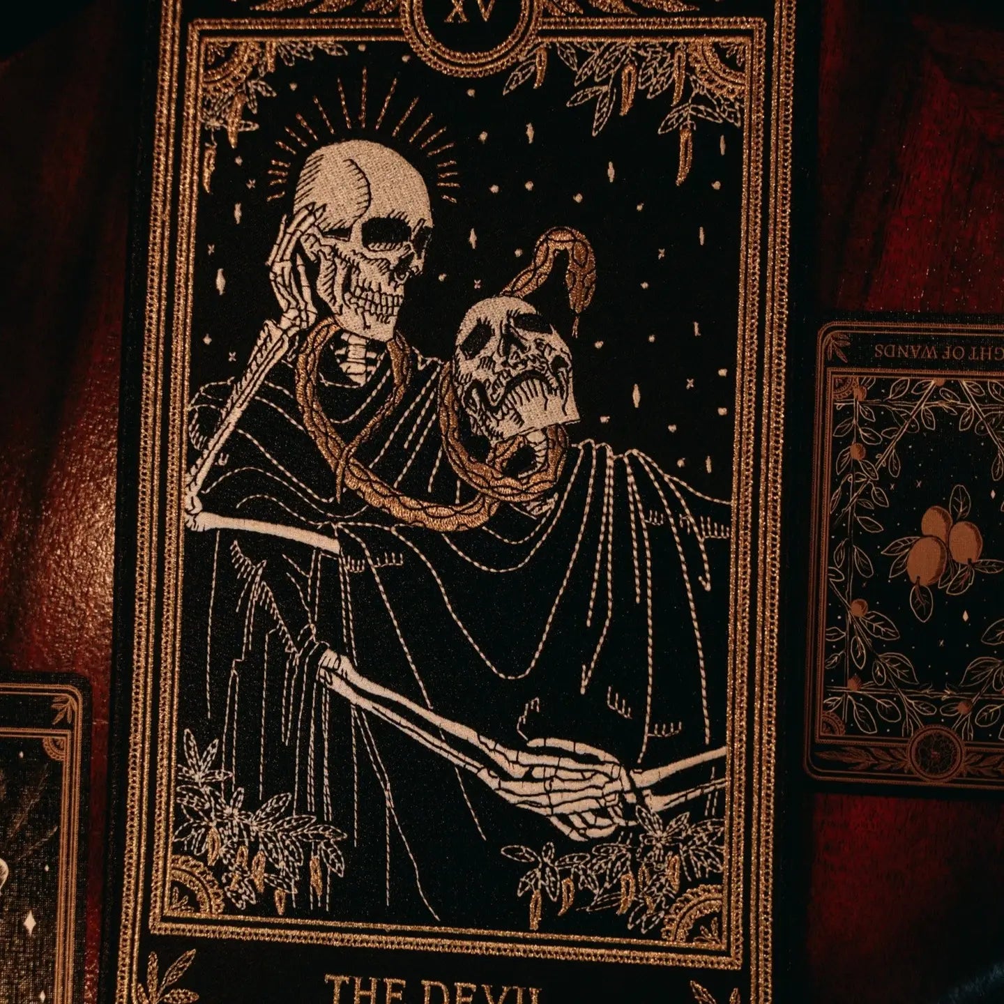 The Devil Tarot Card Large Embroidered Patch
