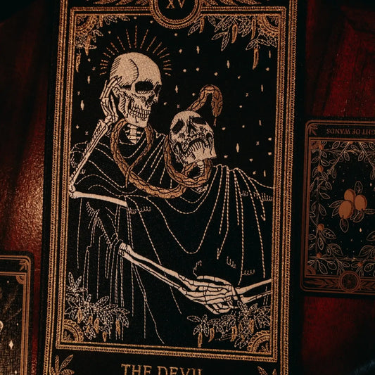 The Devil Tarot Card Large Embroidered Patch