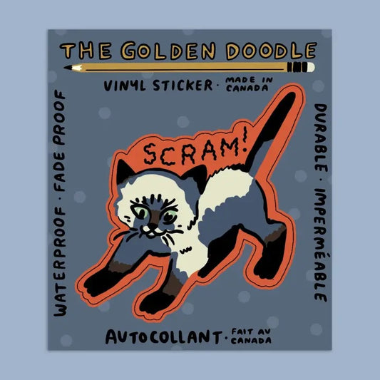Scram Vinyl Waterproof Sticker
