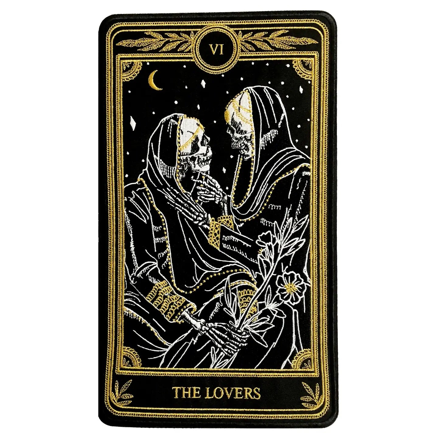 Large Embroidered Tarot Back Patch - "the Lovers"