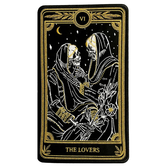 Large Embroidered Tarot Back Patch - "the Lovers"