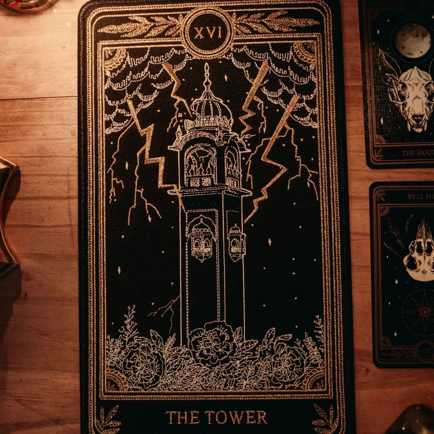 The Tower Tarot Card Large Embroidered Patch