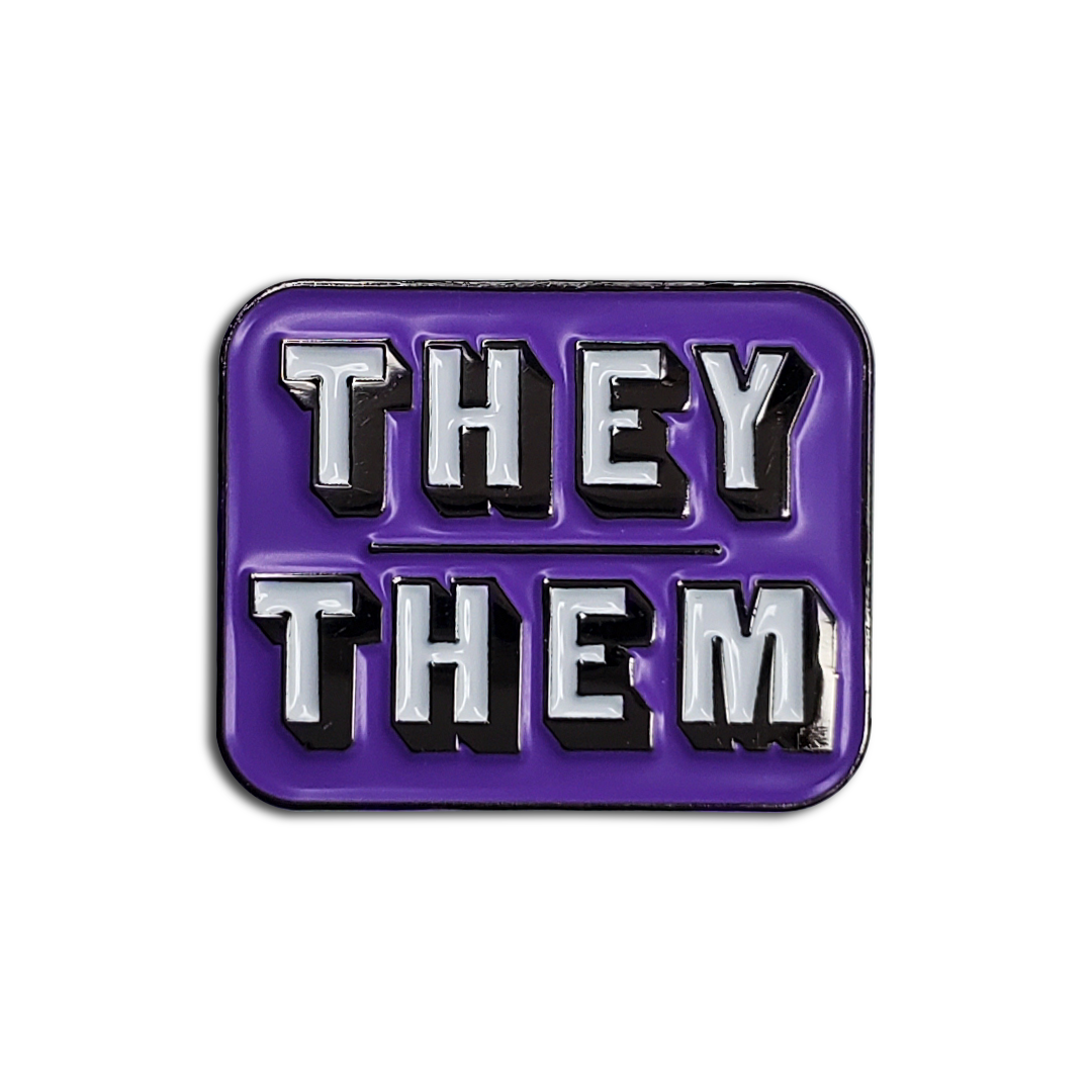 Ils/eux Pronom violet Badge