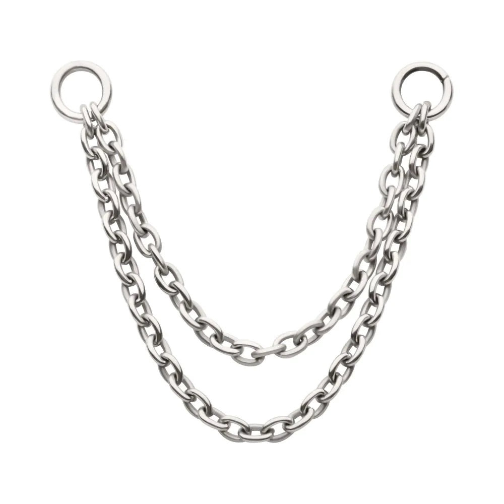 2 Tier 35mm / 43mm Rolo Chain Titanium