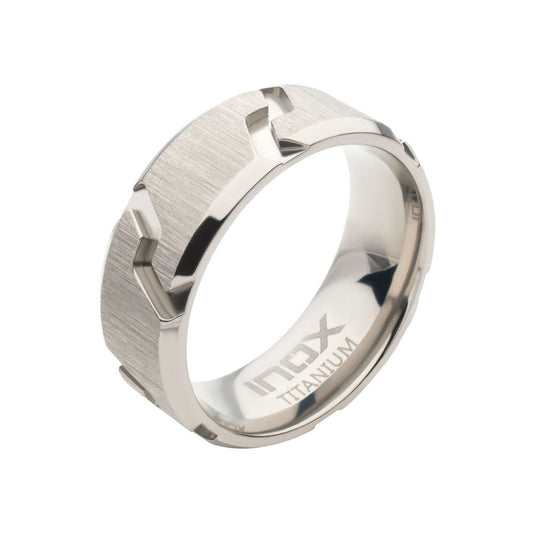 Titanium Tread Groove Ring Size 11