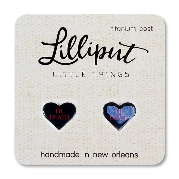 Til Death Heart Earrings