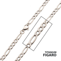 Cadena Figaro de titanio de 20"