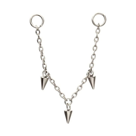 Spike Rolo Chain Platinum PVD Titanium 40mm